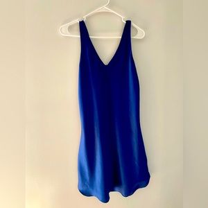 Blue satin sleeping dress
